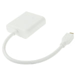 22cm Micro HDMI Stecker zu VGA Buchse Video Adapterkabel, Unterstützt Full HD 1080P, Micro HDMI Stecker zu VGA Buchse