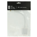 22cm Micro HDMI Stecker zu VGA Buchse Video Adapterkabel, Unterstützt Full HD 1080P, Micro HDMI Stecker zu VGA Buchse