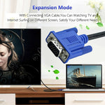 1,8m Hochwertiges VGA 15-pol Stecker zu VGA 15-pol Stecker Kabel für LCD Monitor / Beamer, 1,8m