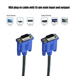 3m Hochwertiges VGA 15-pol Stecker zu VGA 15-pol Stecker Kabel für LCD Monitor / Beamer, 3m