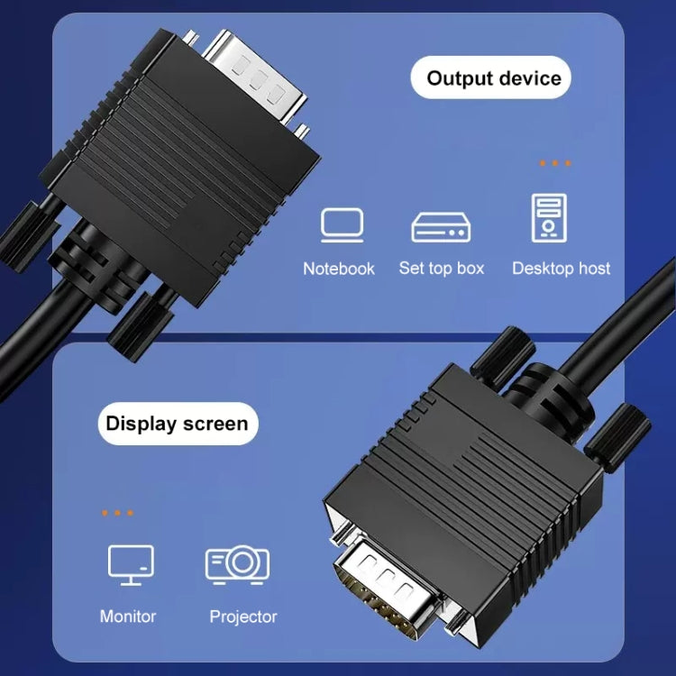 1,5m Normale Qualität VGA 15-pol Stecker zu VGA 15-pol Stecker Kabel für CRT Monitor, 1,5m VGA