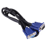 1,5m Gute Qualität VGA 15-pol Stecker zu VGA 15-pol Buchse Kabel für LCD Monitor, Beamer, etc., Länge: 1,5m