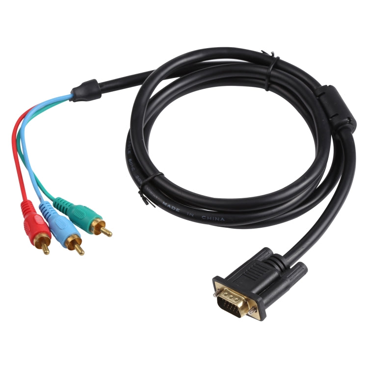 1,5m VGA zu 3RCA RGB Kabel, VGA zu RGB