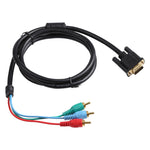 1,5m VGA zu 3RCA RGB Kabel, VGA zu RGB