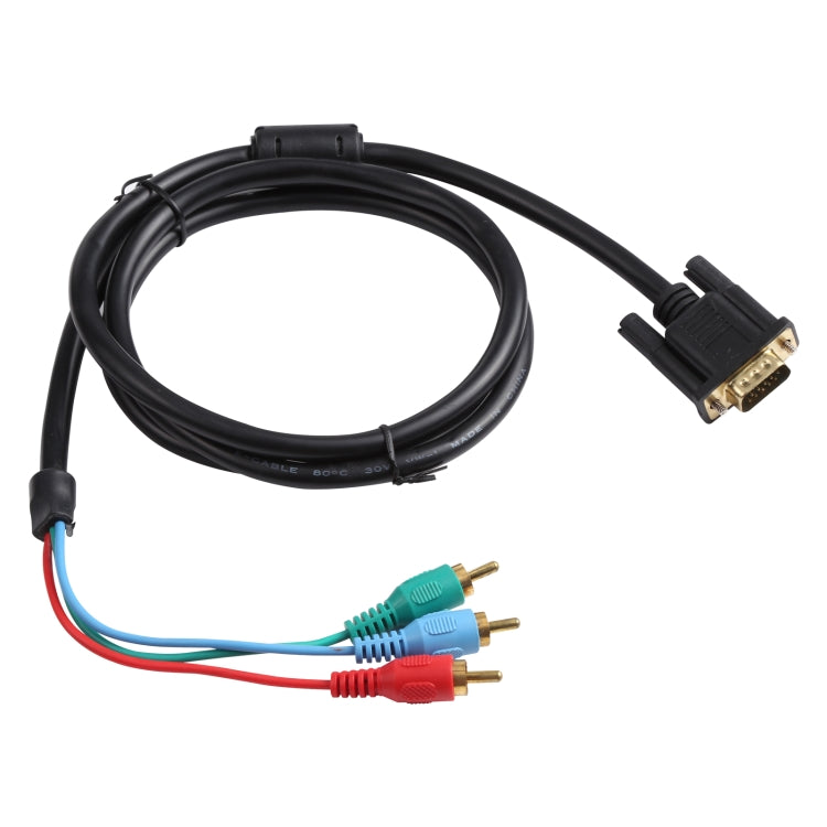 1,5m VGA zu 3RCA RGB Kabel, VGA zu RGB