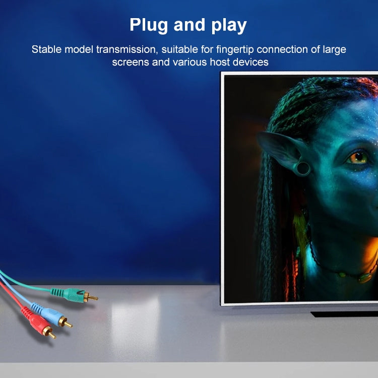 1,5m VGA zu 3RCA RGB Kabel, VGA zu RGB