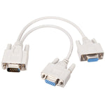 VGA SVGA HDB15 Stecker zu 2 Buchsen Splitterkabel, Länge: 32,5cm, S-PC-0415, S-PC-0415A