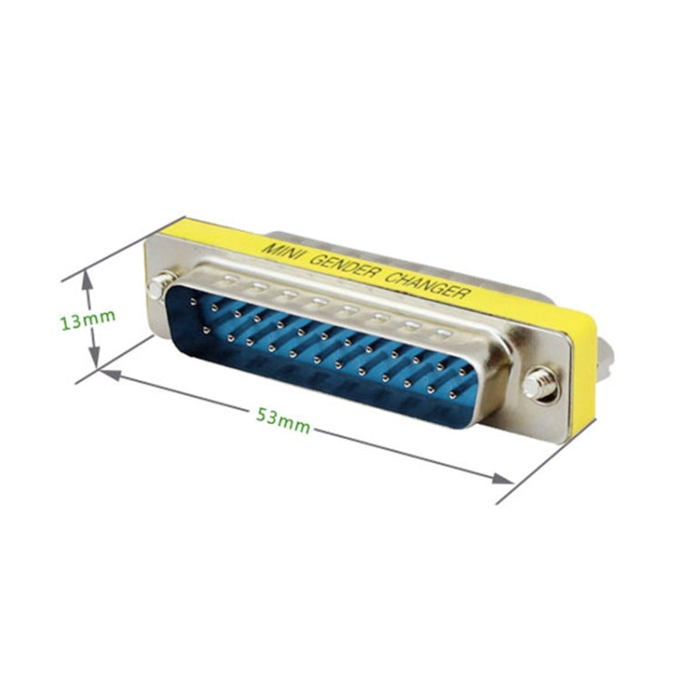 DB25 25-pol Stecker zu Stecker Mini Gender Changer Adapter