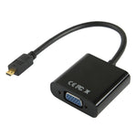 22cm Full HD 1080P Micro HDMI Stecker zu VGA Buchse Video Adapterkabel mit Audiokabel, Micro HDMI