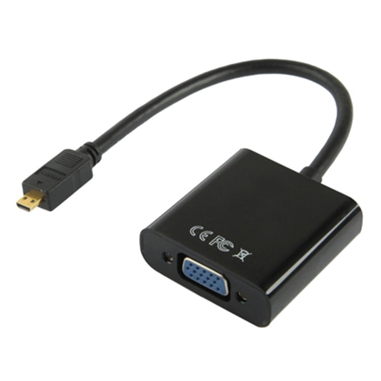 22cm Full HD 1080P Micro HDMI Stecker zu VGA Buchse Video Adapterkabel mit Audiokabel, Micro HDMI