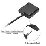 22cm Full HD 1080P Micro HDMI Stecker zu VGA Buchse Video Adapterkabel mit Audiokabel, Micro HDMI