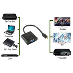 22cm Full HD 1080P Micro HDMI Stecker zu VGA Buchse Video Adapterkabel mit Audiokabel, Micro HDMI