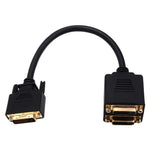 24+1 DVI Stecker auf 2 DVI Buchsen Kabeladapter, Länge: 30cm, 2 DVI 24+1 Pin Buchse