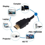 1,5m vergoldetes HDMI zu 19-poliges HDMI-Kabel, Version 1.4, unterstützt 3D / HD TV / XBOX 360 / PS3 / Beamer / DVD-Player etc., Länge: 1,5m