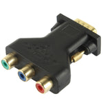 VGA 15-poliger Stecker zu 3 RCA Komponentenbuchse Adapter, VGA