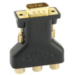 VGA 15-poliger Stecker zu 3 RCA Komponentenbuchse Adapter, VGA