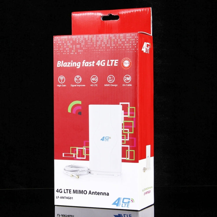 LF-ANT4G01 Innen 88dBi 4G LTE MIMO Antenne mit 2 Stück 2m Anschlusskabel, TS-9 Anschluss, TS-9 Anschluss