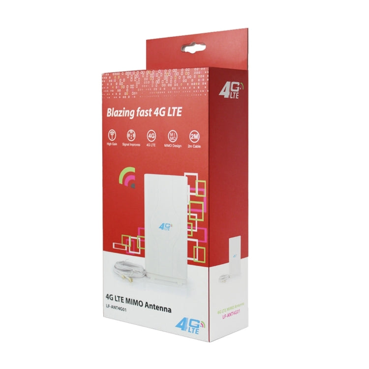 LF-ANT4G01 Indoor 88dBi 4G LTE MIMO Antenne mit 2 Stück 2m Anschlusskabel, SMA Anschluss, SMA Anschluss