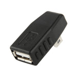 Mini USB Stecker zu USB 2.0 AF Adapter, unterstützt OTG Funktion, 90 Grad linker Winkel, 90 Grad rechter Winkel