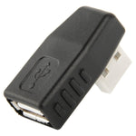 USB 2.0 AM zu AF Adapter mit 90 Grad Winkel, unterstützt OTG Funktion, 90 Grad rechter Winkel, 90 Grad linker Winkel