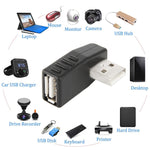 USB 2.0 AM zu AF Adapter mit 90 Grad Winkel, unterstützt OTG Funktion, 90 Grad rechter Winkel, 90 Grad linker Winkel