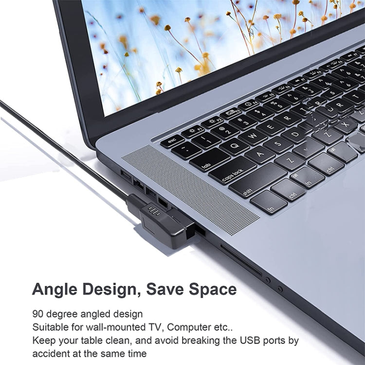 USB 2.0 AM zu AF Adapter mit 90 Grad Winkel, unterstützt OTG Funktion, 90 Grad rechter Winkel, 90 Grad linker Winkel