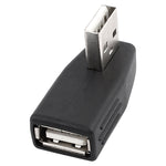 USB 2.0 AM zu AF Adapter mit 90 Grad Winkel, unterstützt OTG Funktion, 90 Grad rechter Winkel, 90 Grad linker Winkel
