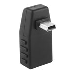 90 Grad Mini USB Stecker zu USB 2.0 AF Adapter, 90 Grad nach oben gewinkelt, 90 Grad nach unten gewinkelt