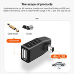 90 Grad Mini USB Stecker zu USB 2.0 AF Adapter, 90 Grad nach oben gewinkelt, 90 Grad nach unten gewinkelt