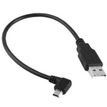 90 Grad Mini USB Stecker zu USB 2.0 AM Adapterkabel, Länge: 25cm, rechtwinkliger Mini USB