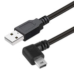 90 Grad Mini USB Stecker zu USB 2.0 AM Adapterkabel, Länge: 25cm, rechtwinkliger Mini USB