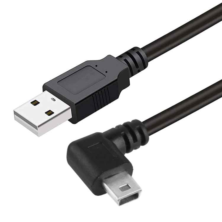 90 Grad Mini USB Stecker zu USB 2.0 AM Adapterkabel, Länge: 25cm, rechtwinkliger Mini USB
