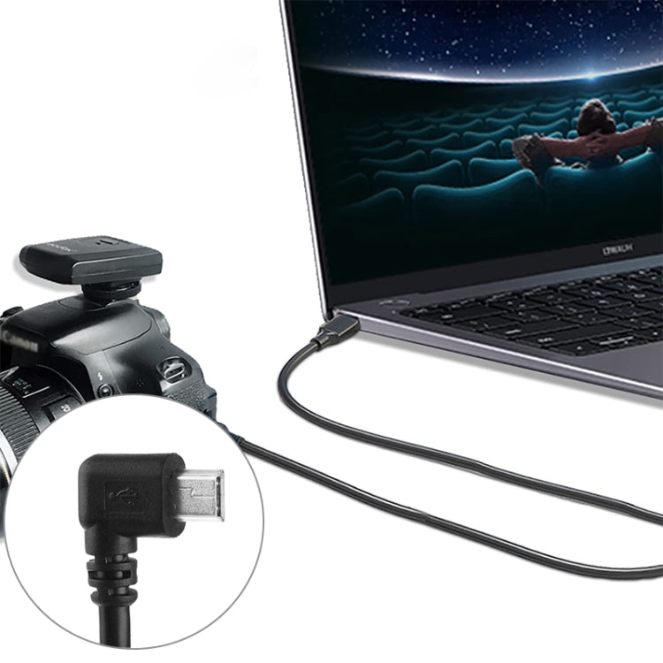 90 Grad Mini USB Stecker zu USB 2.0 AM Adapterkabel, Länge: 25cm, rechtwinkliger Mini USB