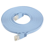 5m Ultradünnes Flaches Ethernet LAN-Kabel, CAT6, Länge: 5m (Babyblau)