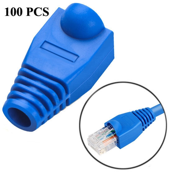 Netzwerkkabel-Schutzkappen für RJ45, Schwarz (100 Stück pro Packung, Preis für 100 Stück), 100 Stück Schwarz, 100 Stück Rot, 100 Stück Blau, 100 Stück Weiß, 100 Stück Grün, 100 Stück Grau, 100 Stück Gelb