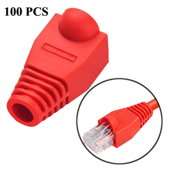 Netzwerkkabel-Schutzkappen für RJ45, Schwarz (100 Stück pro Packung, Preis für 100 Stück), 100 Stück Schwarz, 100 Stück Rot, 100 Stück Blau, 100 Stück Weiß, 100 Stück Grün, 100 Stück Grau, 100 Stück Gelb