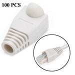 Netzwerkkabel-Schutzkappen für RJ45, Schwarz (100 Stück pro Packung, Preis für 100 Stück), 100 Stück Schwarz, 100 Stück Rot, 100 Stück Blau, 100 Stück Weiß, 100 Stück Grün, 100 Stück Grau, 100 Stück Gelb