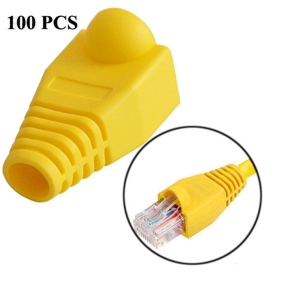 Netzwerkkabel-Schutzkappen für RJ45, Schwarz (100 Stück pro Packung, Preis für 100 Stück), 100 Stück Schwarz, 100 Stück Rot, 100 Stück Blau, 100 Stück Weiß, 100 Stück Grün, 100 Stück Grau, 100 Stück Gelb