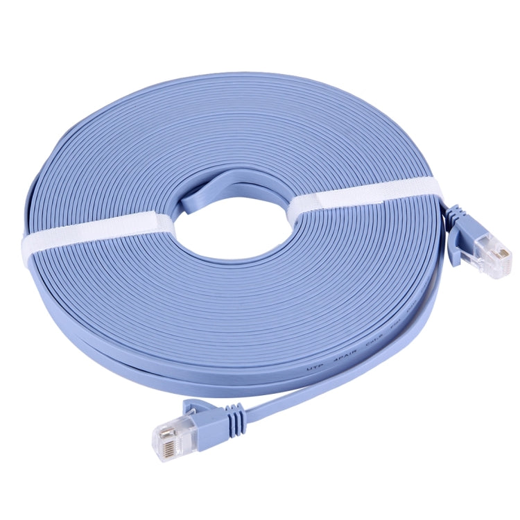 20m CAT6 Ultradünnes Flaches Ethernet Netzwerk LAN Kabel, 20m Blau