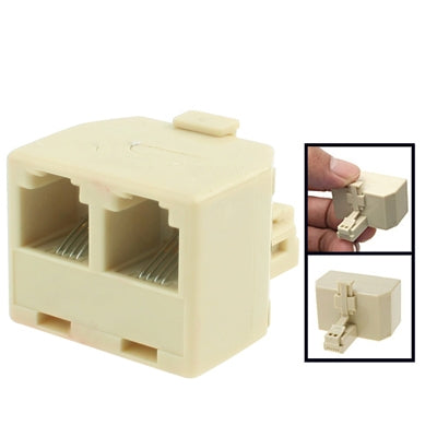 RJ11 Stecker zu 2 RJ11 Buchsen Steckdosenadapter Konverter