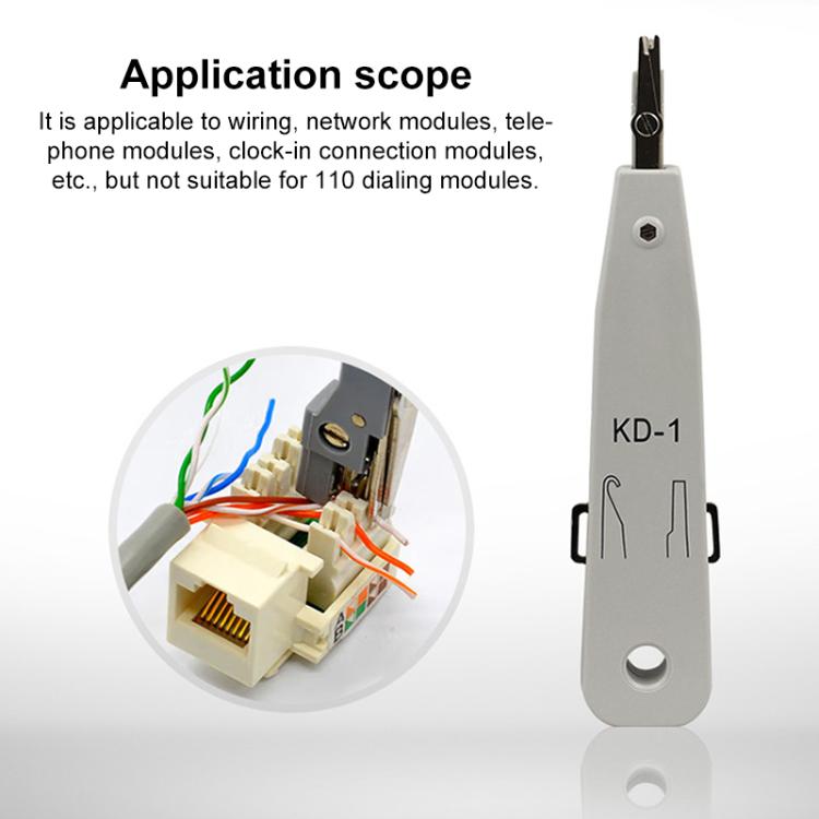 RJ45 / RJ12 / RJ11 Netzwerk BT Telefonsteckdose Mehrfach Einsteckwerkzeug (Weiß)