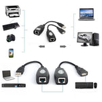 50m USB zu RJ45 Verlängerungskabel Cat5e, 1 Port USB