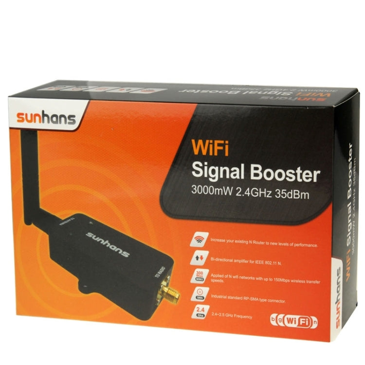 Sunhans SH24BTA-N 35dBm 2,4GHz 3W 11N/G/B WiFi Signalverstärker WiFi Verstärker Kabelloser Repeater, SH24BTA-N