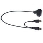 Doppel USB 2.0 zu SATA Festplattenadapterkabel für 2,5 Zoll SATA HDD / SSD, Doppel USB 2.0 zu SATA