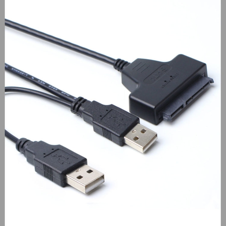 Doppel USB 2.0 zu SATA Festplattenadapterkabel für 2,5 Zoll SATA HDD / SSD, Doppel USB 2.0 zu SATA