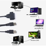 Doppel USB 2.0 zu SATA Festplattenadapterkabel für 2,5 Zoll SATA HDD / SSD, Doppel USB 2.0 zu SATA