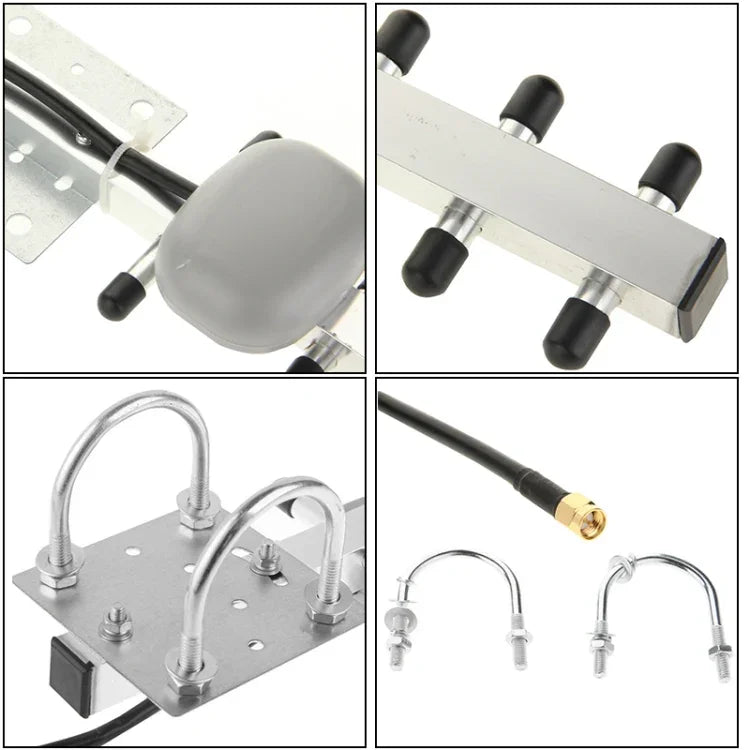 Hochleistungs-Yagi-Antenne (28 dBi) mit SMA-Stecker für 4G (696–960 MHz / 1710–2690 MHz), Antenne
