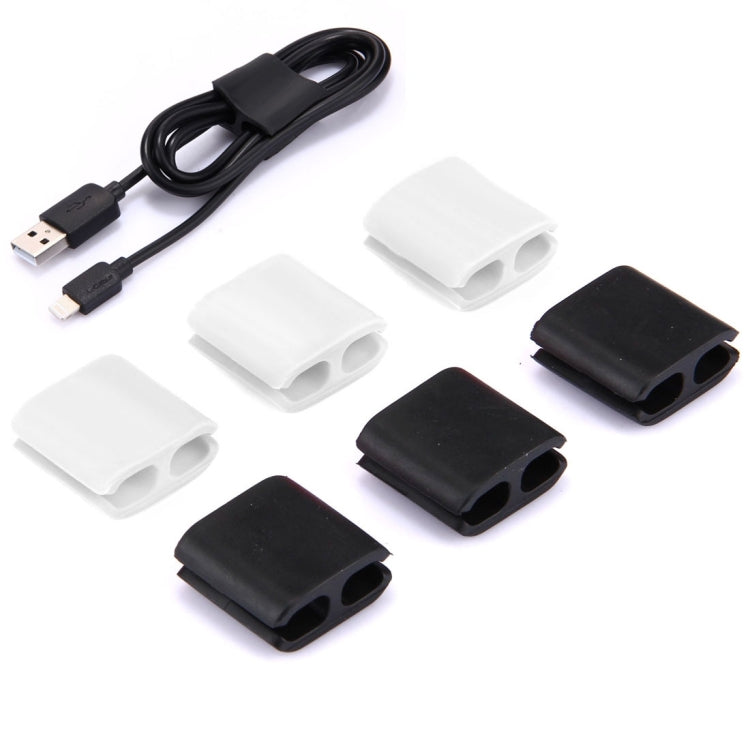 6 Stück Intelligente Kabelclips zur Organisation verstreuter Kabel, Zufällige Farblieferung
