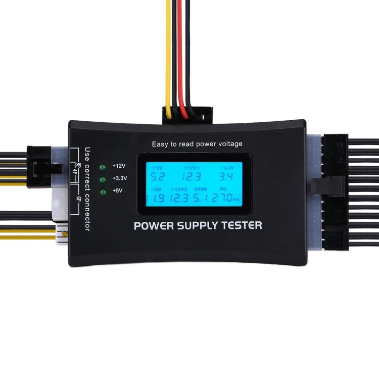 Digitales LCD-Display PC-Computer 20/24-Pin Netzteiltester Prüfer Leistungs-Messdiagnosegerät, ATX-Anschluss mit LCD