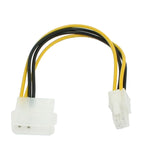 Motherboard Molex IDE 2-polig zu 4-poligem ATX P4 12V ATX CPU Stromanschluss Adapterkabel, 2-polig männlich zu 4-polig weiblich